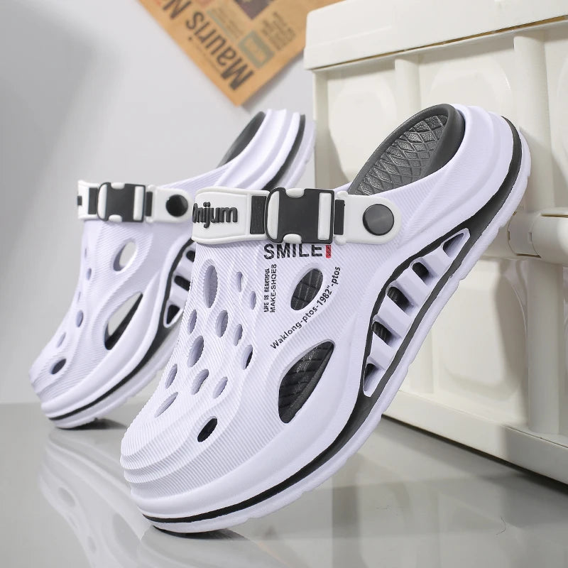 Summer Men's Beach Clogs Outdoor Sandals Comfortable Slippers EVA Slides For Men Casual Garden Shoes Male Women Beach Slippers
