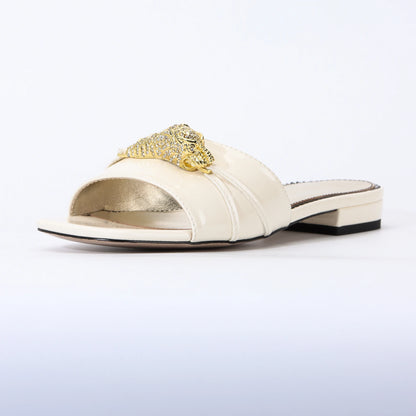 Designer Shoes for Women Jeweled Snake Flat Slides Sandals Summer 2024 Classic funny Slippers Women High Quality Luxury