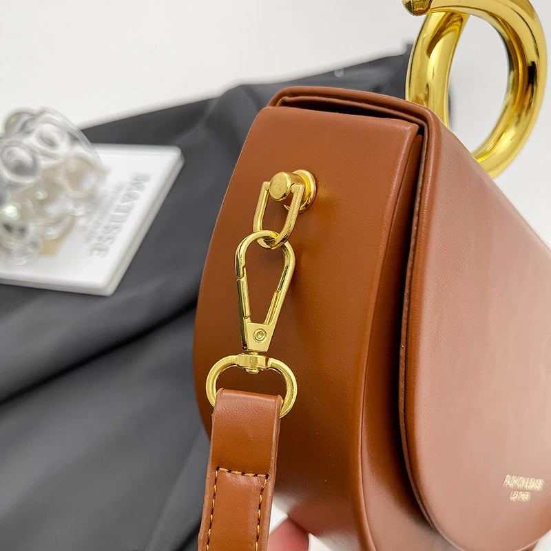 Small Crossbody Bags For Women Designer Semicircle Saddle Bag 8 Colors Pu Leather Handbag Luxury Brand Lady Shoulder Bags