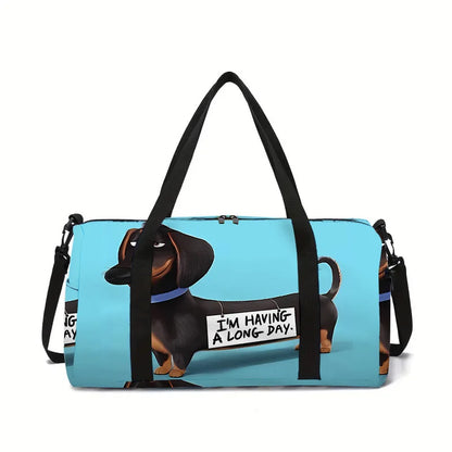 animal horse panda cat dog 3D Printed Large Capacity Travel Bags Barrel Shape Crossbody Bag Outdoor Sports Bags Gym Yoga Bag
