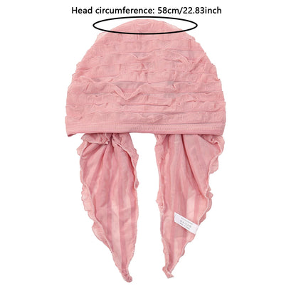 2026 New Women Muslim Inner Hijab Hat Ruffle Caps Headscarf Turban Head Wrap Bonnet Chemo Cap Headwear Turbante Mujer