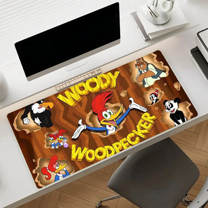The W-Woody W-Woodpecker  Mouse Pad Non-slip Rubber Computer Mat Gamer Balance Decoracion Deskmat Laptop Office Large