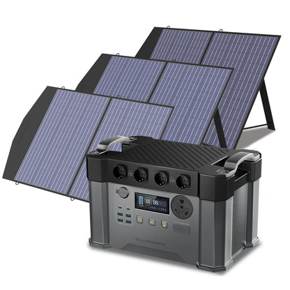 ALLPOWERS S2000 PRO Solar Generator 2400W Power Station & SP027 100W / SP033 200W Folable Solar Panels solar Charger for Camping