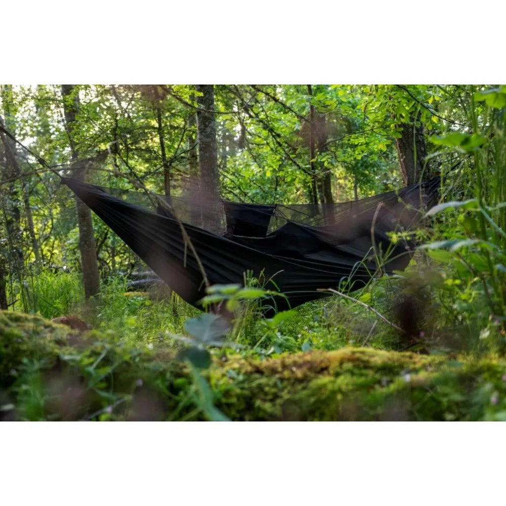 Camping Hammock with Net, Lightweight Portable, Warm Internal Cover, Tree Friendly Straps