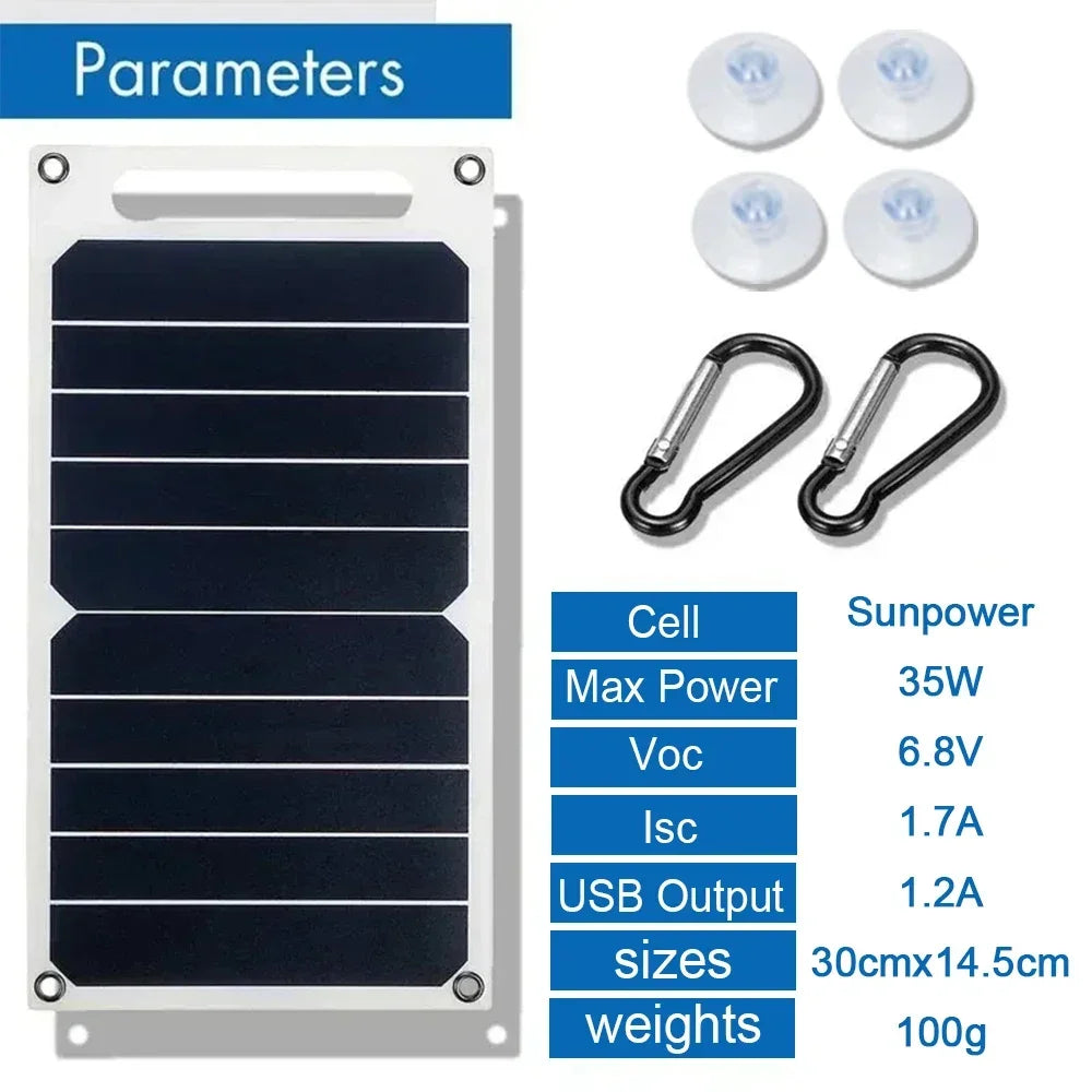 30W Portable Solar Panel 5V Solar Plate WithUSB Safe Stabilize Charger For Power Bank Phone Outdoor Camping Home RV Gift