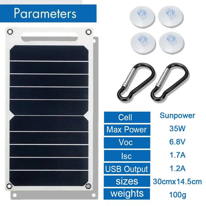30W Portable Solar Panel 5V Solar Plate WithUSB Safe Stabilize Charger For Power Bank Phone Outdoor Camping Home RV Gift