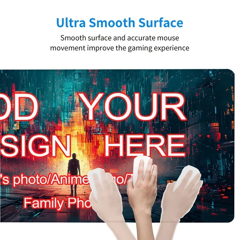 Custom Design Mouse Pad Personalized Upload Image Desk Mat Large Gaming Mousepad Customized Gift for Friends Family
