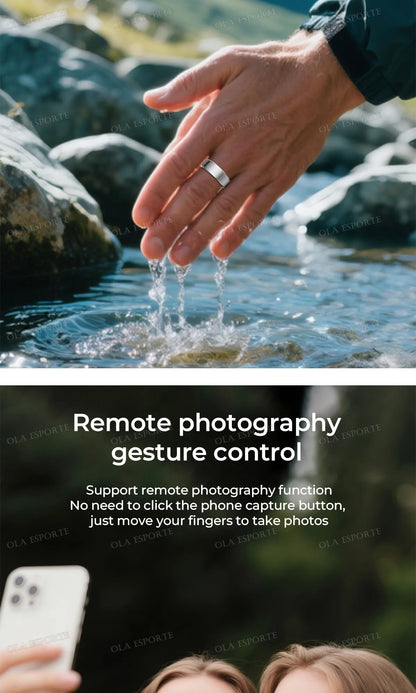 2026 New Smart Ring GPS Motion Modes Remote Control Camera Heart Rate Blood Oxygen/Pressure Outdoor Sports Waterproof Smartring