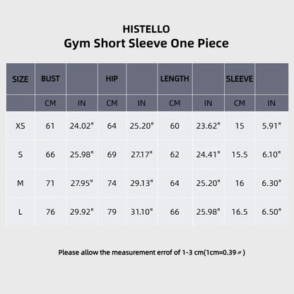 HISTELLO Impact Short Sleeve One Piece Jumpsuit Women Backless Hollow Out Sports GYM Bodycon Slim Fit Sexy Yoga Workout Bodysuit