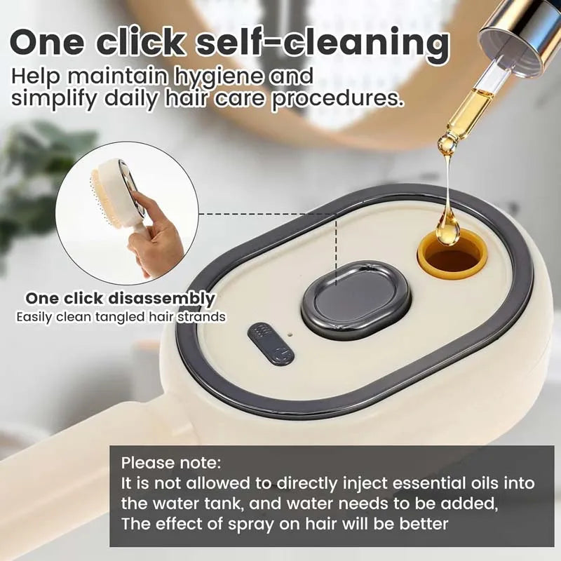 Hair Care Spray Massage Comb Vibration Scalp Massage Hairbrush Head Massager Hair Sprayer Atomizing Brush Hair Oil Applicator