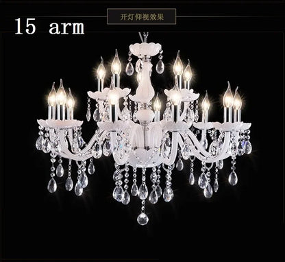 Vintage Elegant Ceiling Lamps Crystal Lustre Chandelier Living Room Dining Table Light Led Hanging Chandelier Home Appliance