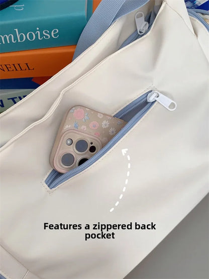 Trendy Transparent Crossbody Bag for Girls Large Capacity Shoulder Bags Fashionable School Style Texture and Versatile Ita Bag