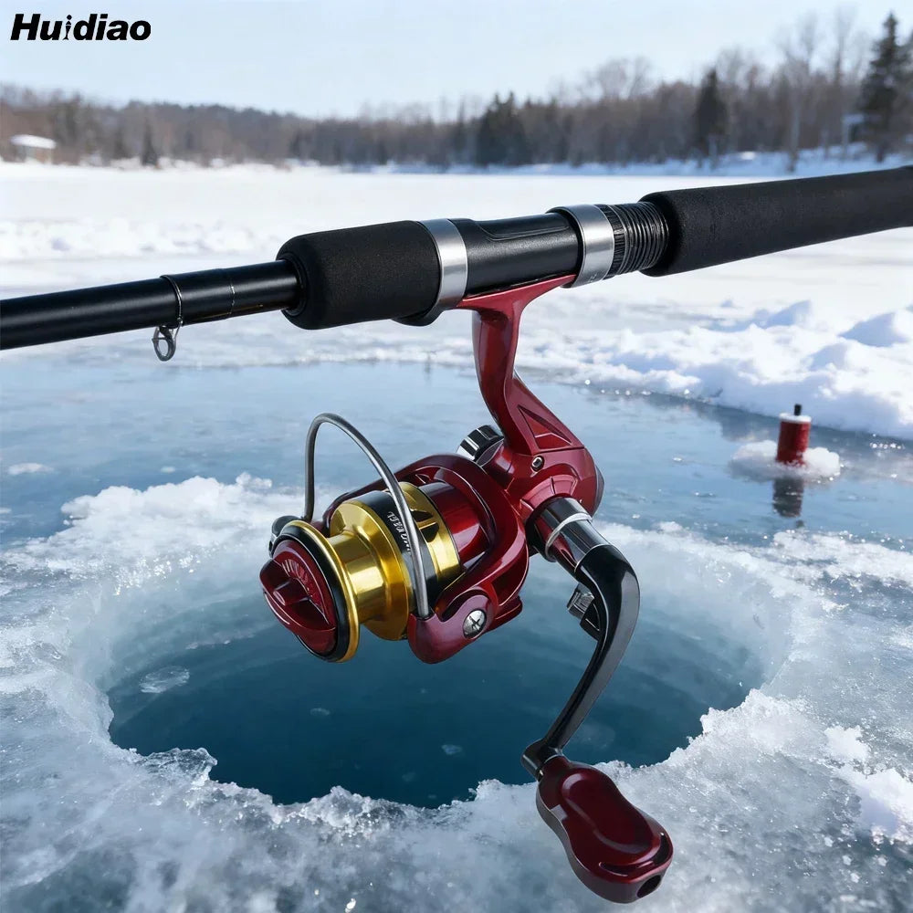 Fishing accessori149g Ultralight Spinning Reel 1000 Series 4.8:1 Ice Fishing Reel Metal Spool Folding Handle for Finesse Fishing