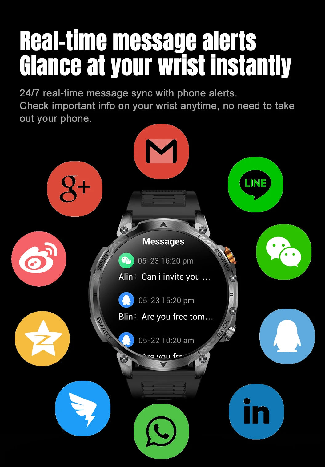 New Military Men's Outdoor Sport Smart Watch 1400mAh Battery BT Call Flashlight IP68 Waterproof 1.7' HD Large Screen Men Watch