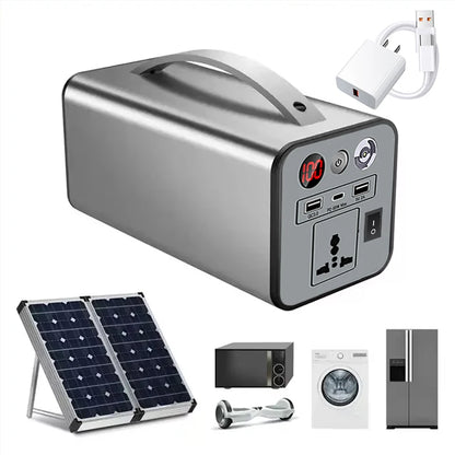 32000mAh 180W 110V 220V Portable Power Station Mobile Power Station Solar Power Generator Outdoor Emergency Bank For Camping