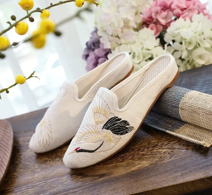 Chinese Style Summer Harajuku Slippers Women Shoes for Women Fashion Casual Vintage Embroidery Ethnic Style Streetwear