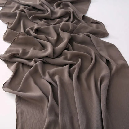 180*70CM Chiffon Hijabs For Woman Soft Long Turban Veil Scarves Muslim Hijab Shawls Islam Women Head Wraps Accessoires Ramadan