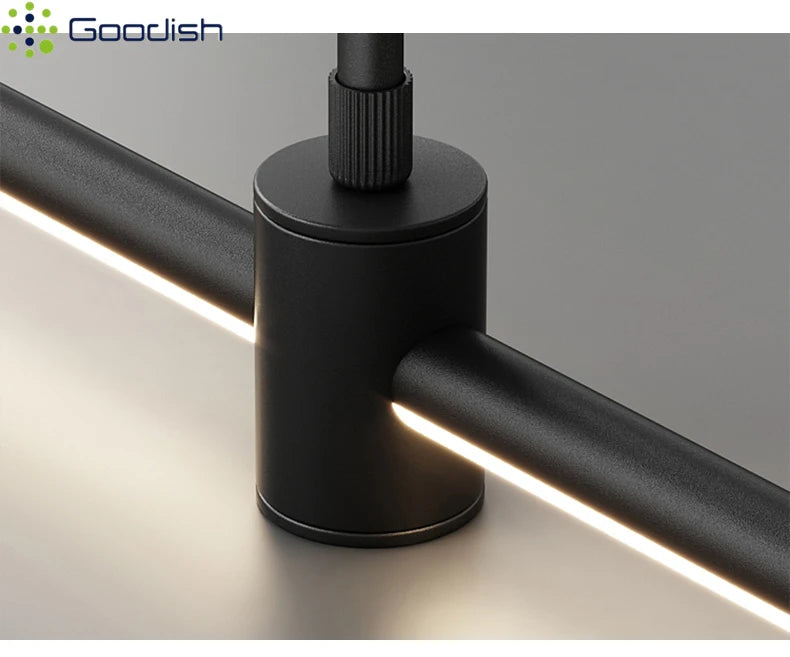 Modern Simplicity Long Linear LED Pendant Lights Strip Hanging Indoor Lamps for Office Table Kitchen  Home Decoration Chandelier