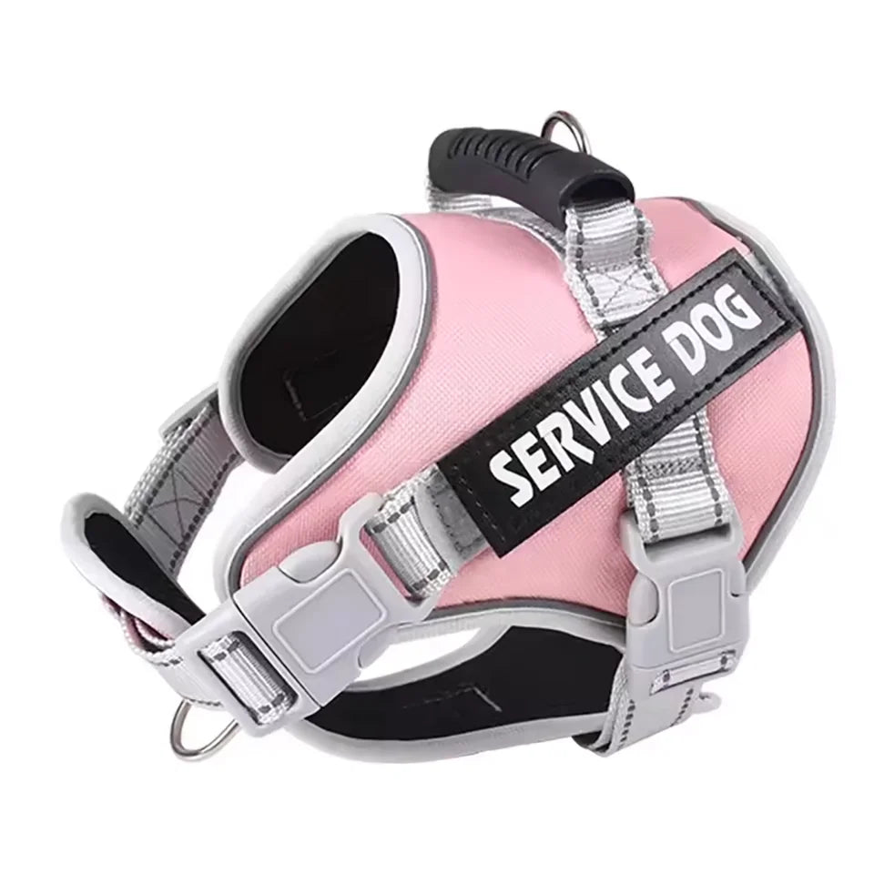 Adjustable Walking Dog Harness, Handle & Leash, No Pull Reflective Pet Vest, Soft Breathable Mesh, Suitable for Small & Big Dogs
