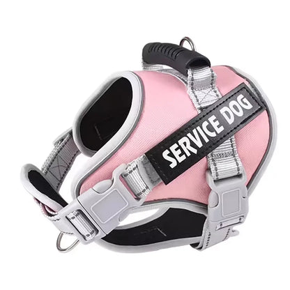 Adjustable Walking Dog Harness, Handle & Leash, No Pull Reflective Pet Vest, Soft Breathable Mesh, Suitable for Small & Big Dogs