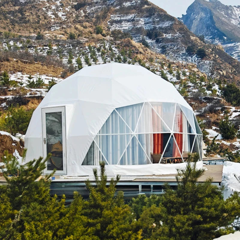 Premium Geodesic Glamping Dome Tent -All-Season Dome House & Professional Camping Tent for Luxury Outdoor Accommodation Projects