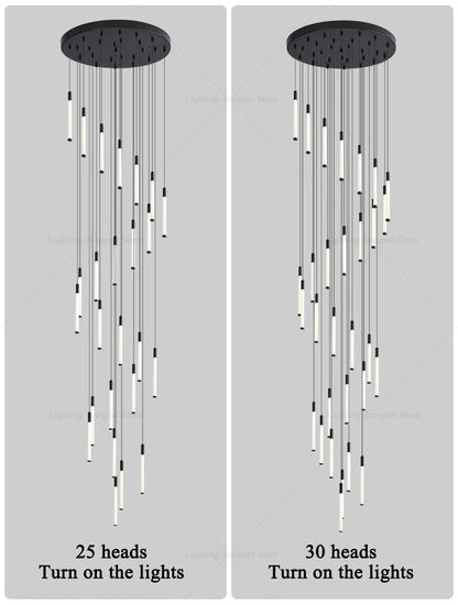Modern Lighting Long Staircase Pendant Light Ceiling Chandelier hanging lights Stair Chandelier