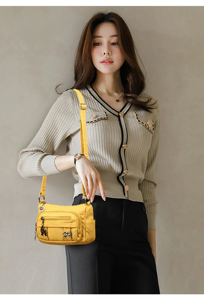 Women Bag High Quality Woman's Soft PU Leather Shoulder Bags Multi-Layer Classic Crossbody Bag Luxury Designer Handbag and Purse