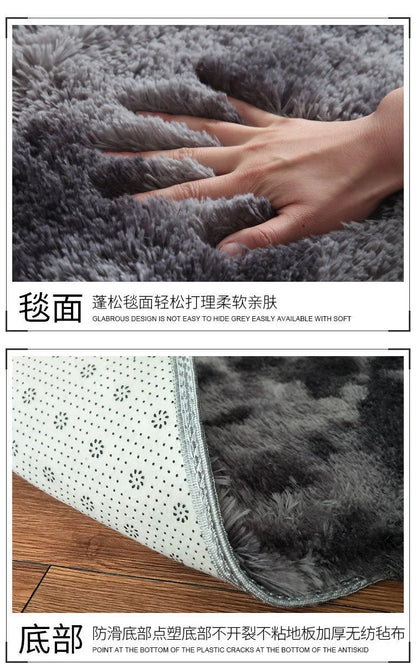 White Fluffy Hall Carpet Modern Living Room Bedroom Home Decor Large Mats Thickened Non-Slip Girl Children's Room Pink Furry Rug