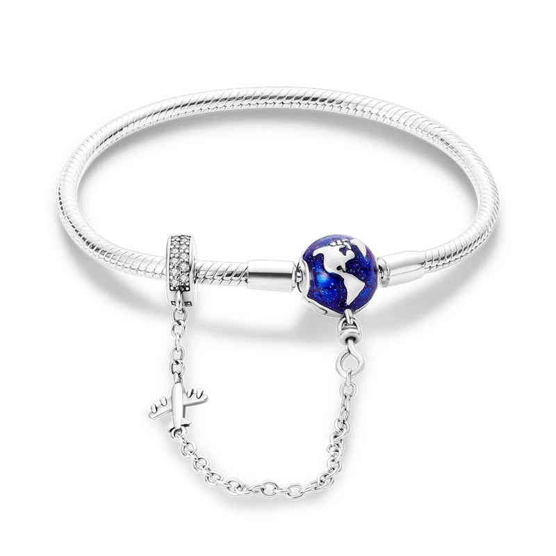 925 Sterling Silver Heart Love Snake Chain Bracelet Infinite Knot Butterfly For Women Fit Original Charms Beads Jewelry Gift