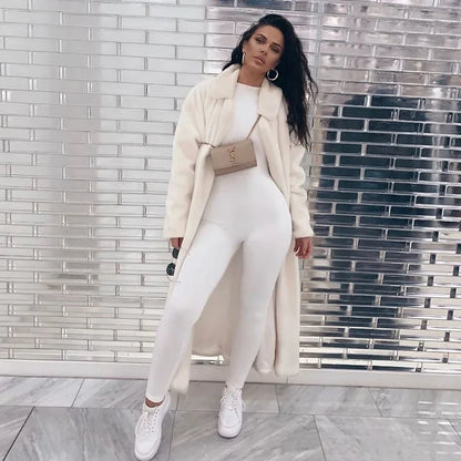 solid black/gray long sleeve skiing jumpsuit women elastic hight outfit fashion fitness sportwear slim rompers streetwear