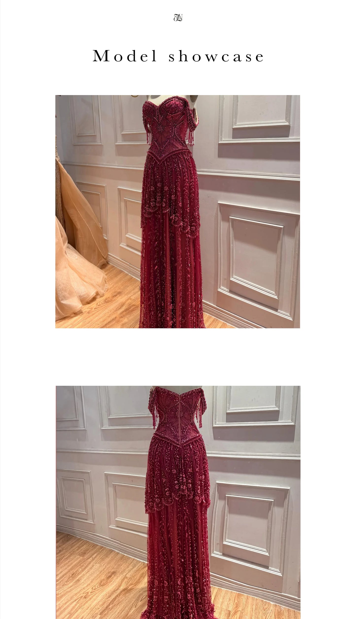 Red Off-the-Shoulder Strapless Sleeveless Floor-Length Formal Ball Gown Beadwork Embroidery Glowing Women's  Occasion Dress
