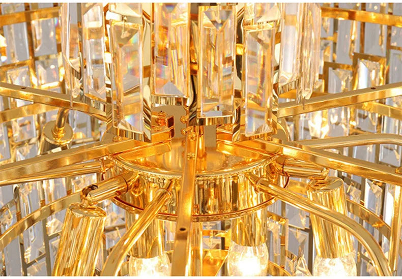 Luxury Crystal Ceiling Pendant Chandelier Lights Dining Room Chandeliers Lighting for Living Room Light Home Decor Lustre Salon