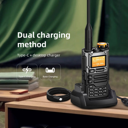 QUANSHENG UV-K5(8) V3 Walkie Talkie 5W 50-600MHz Air Band RX 2MB Memory Custom Firmware Type-C Wireless Frequency Copy Radio