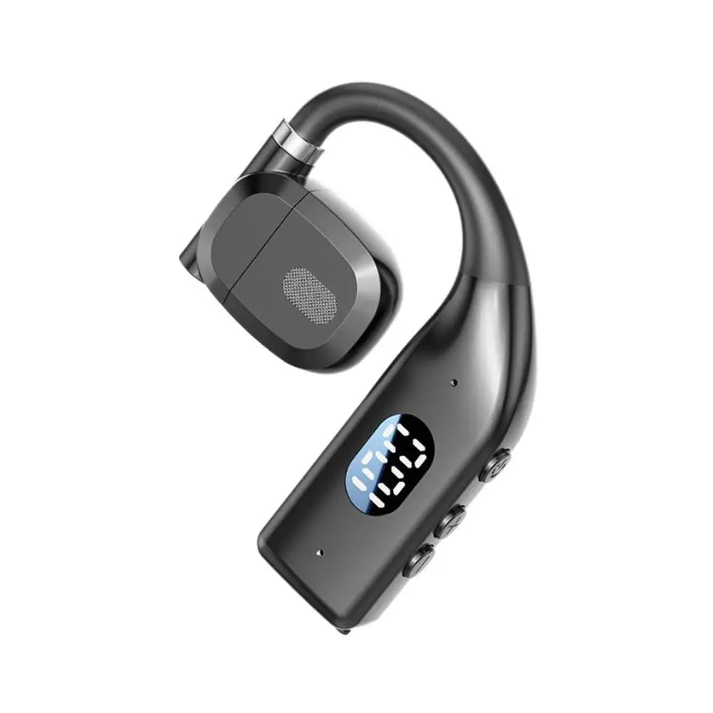 2PCS Bluetooth Ear Hooks Rotatable Earphones LED Digital Display Wireless Sport Headphones Long Battery Life Headset