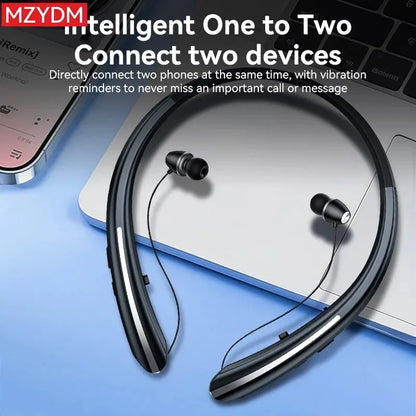 HX801 Bluetooth neckband headphones: High-fidelity stereo sound field, noise-canceling microphone