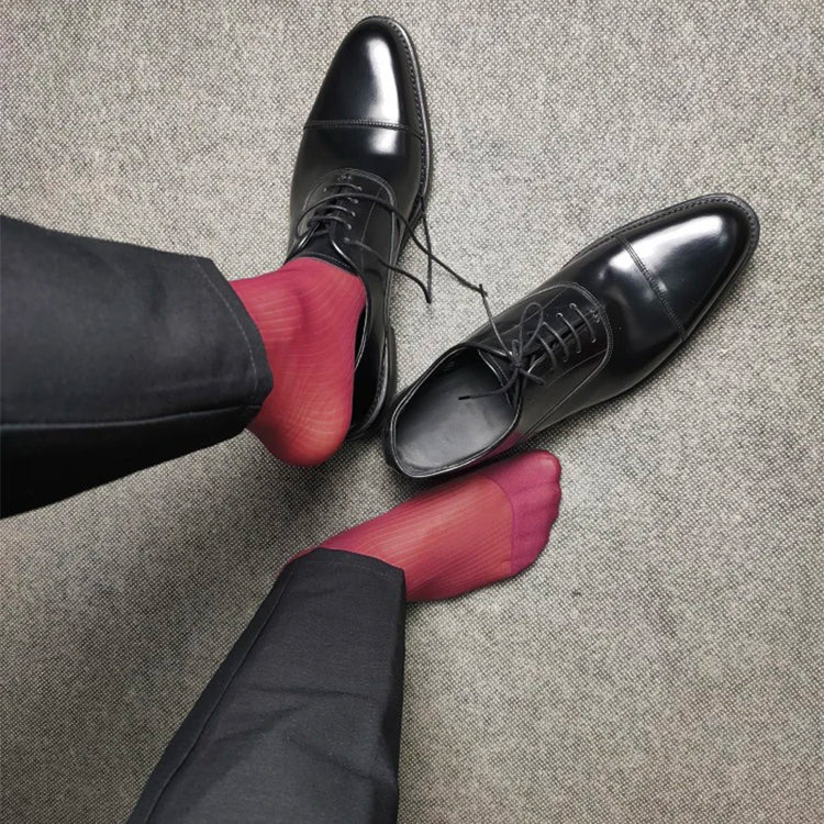 Dress Tube Socks Man Sheer Stockings Men Ultra Thin Erotic Formal Wear Socks Man Sexy Transparent Business Socks