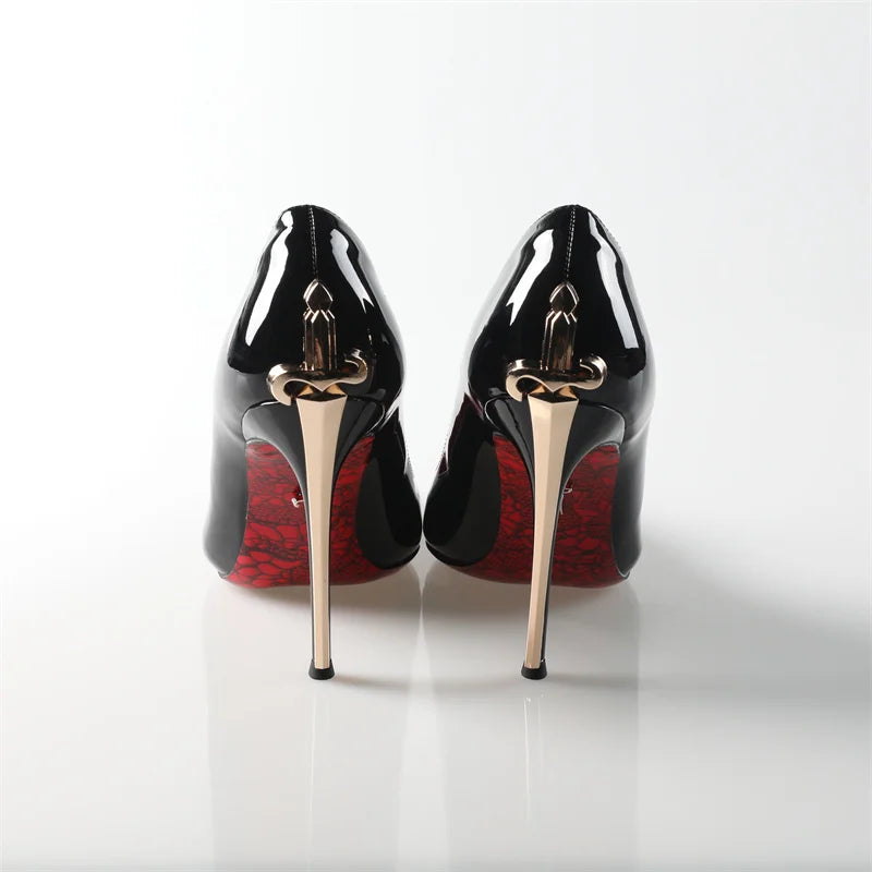 Alionly 2026 New 8CM Thin High Heels Pumps Women Pointed Toe Slip On Shoes Elegant Prom Wedding Stripper Ladies Sandals