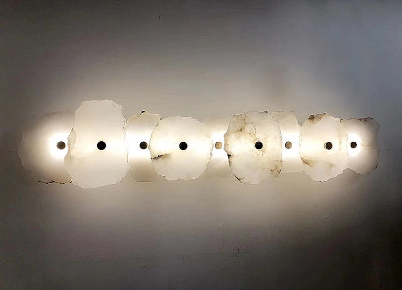Natural Marble LED Wall Lamp Copper Luxury Novelty Lighting Sconce For Bedroom Living Dining Room Wall Decor Modern Art Design