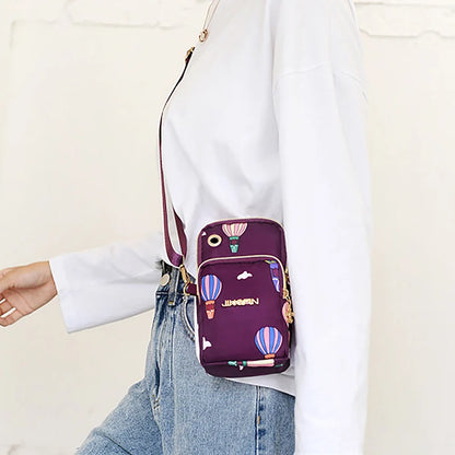 Casual Waterproof Nylon Crossbody Bags Women Messenger Shoulder Bag Female Small Cell Phone Handbags Purses Sports Pouch Bag