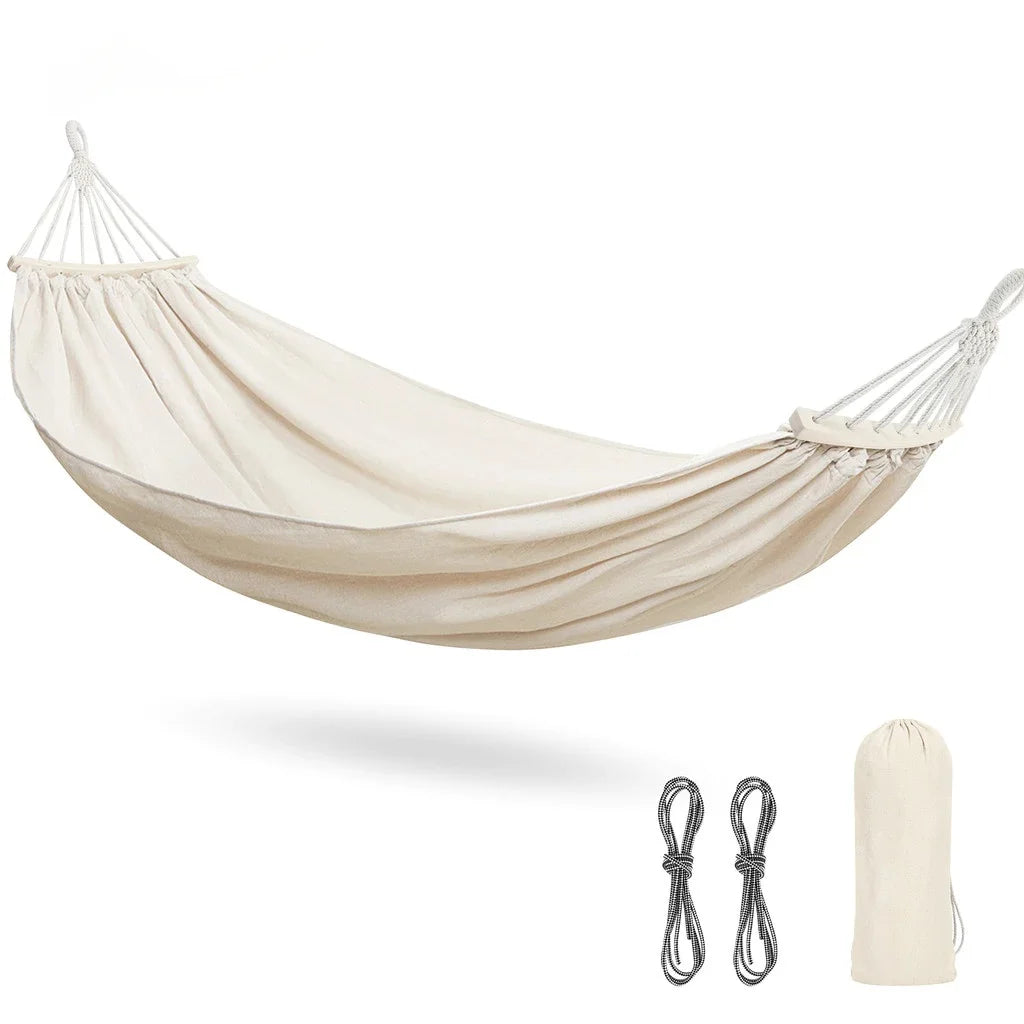 Hammock Chair Swing Camping Hammock Thickened Durable Fabric Canvas Single Hammocks Travel Swing Hanging Bed Outdoor Hammock