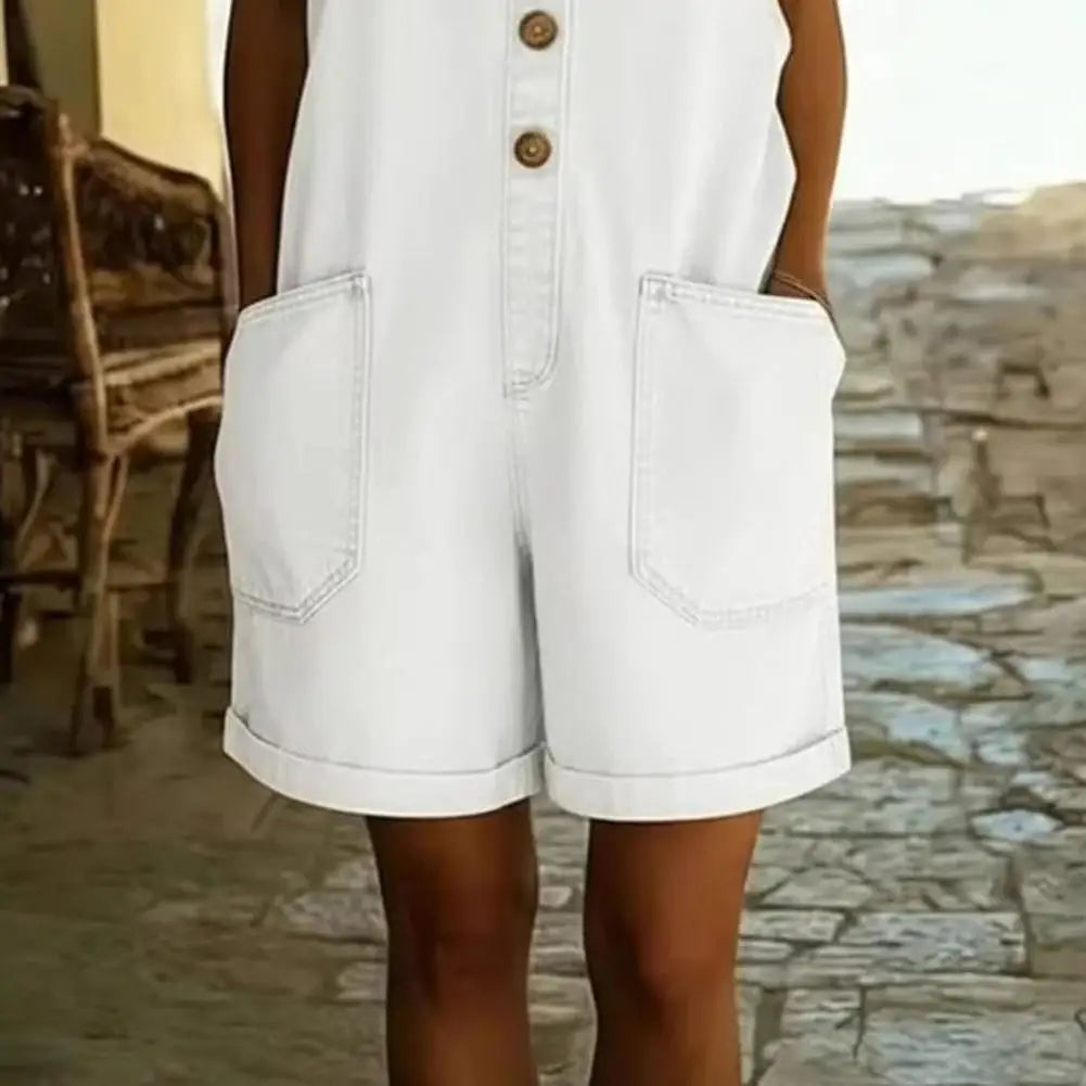Fashion Denim Overalls for Women Loose Fit Classic Bib Casual Jean Stretchy Denim Overall Jumpsuit Tapered Leg Jean Pants