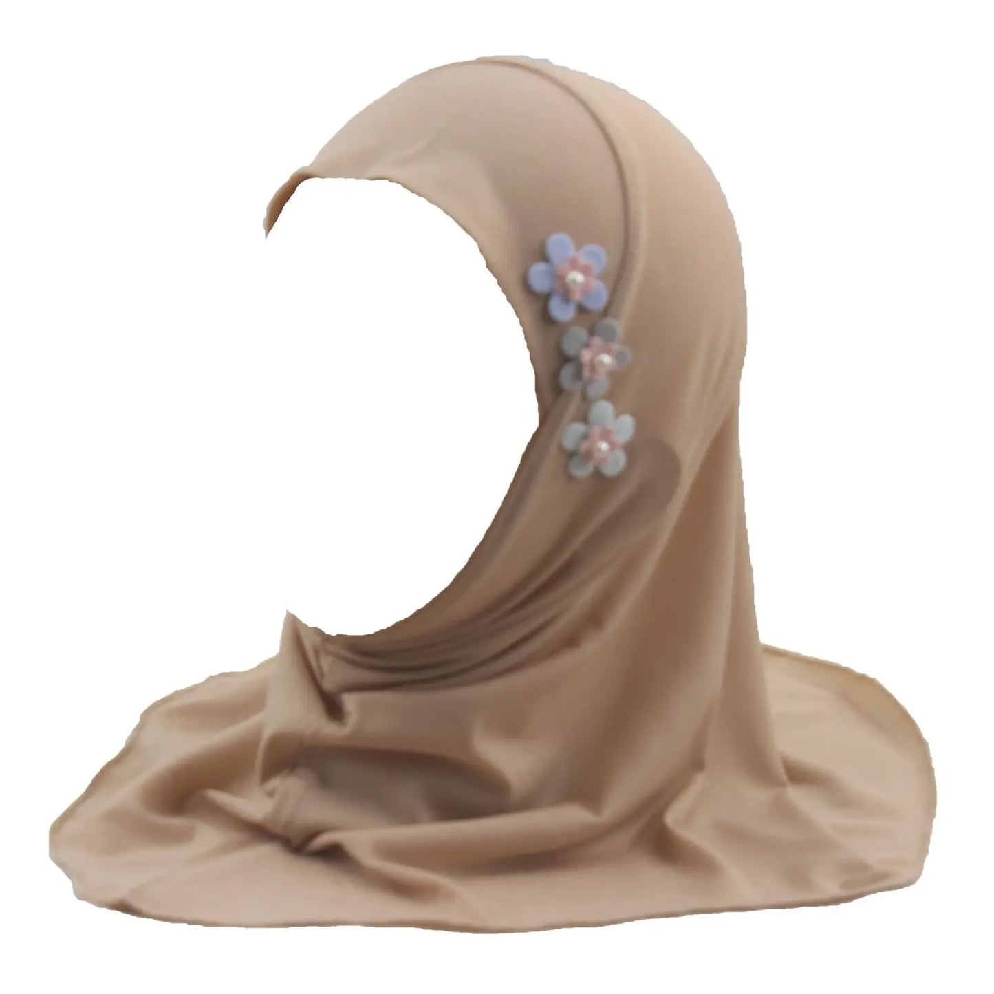 Muslim Hijab for Girls, Arab Turban, Islamic Khimar, Directly Instant Hijab, Plain Color Scarf, Flower Color in Random
