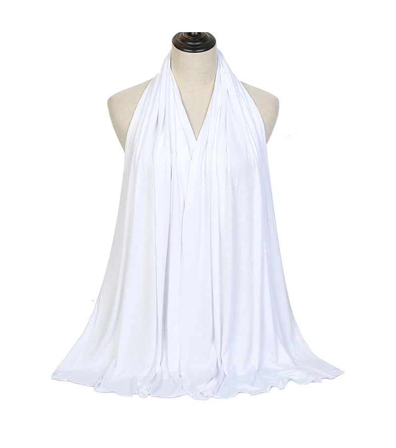 Ramadan Modal Cotton Jersey Hijabs For Woman Long Muslim Shawl Plain Soft Turban Niqab Head Wraps Scarf Women Hijab