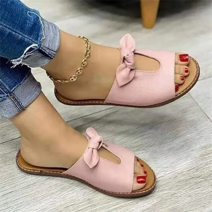 New Sandals Summer Women Slippers Shoes Cute Butterfly-Knot Flats Casual Sandals Ladies Beach Sandals Womens Shoes