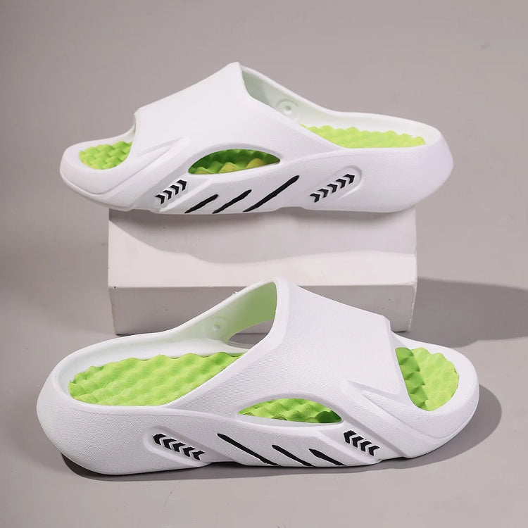 Men's Massage Slides Ultra Soft Cloud Slippers Thick Sole Non-slip Indoor Outdoor Sandals Casual Beach Flip Flops Big Size 48 49