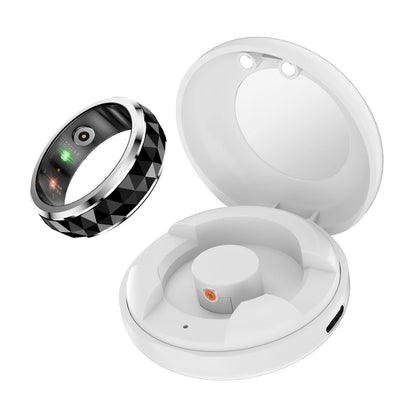 COLMI R11 Ceramic Smart Ring for Men, Fidget Spinner Anxiety Relieve Ring with Charging Case, Health Monitor, 5ATM Waterproof