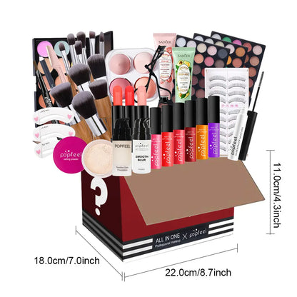 POPFEEL Complete Holiday Makeup Gift Set – Perfect Surprise for Friends and Family, Easy to Use for a Stunning Transformation.