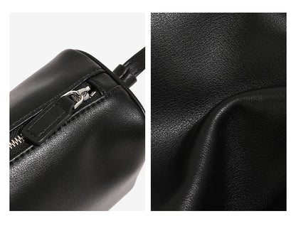 2025 New Luxury 90s Pen Holder Bag Genuine Soft Cowhide & Suede Mini Crossbody Bag Hand-Carry Vintage Shoulder Purse for Women