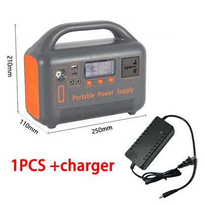 400W Portable Power Station Solar Generator 192Wh LiFePo4 Battery220V Energy Power Plant for Camping RV with Solar Panel Charger