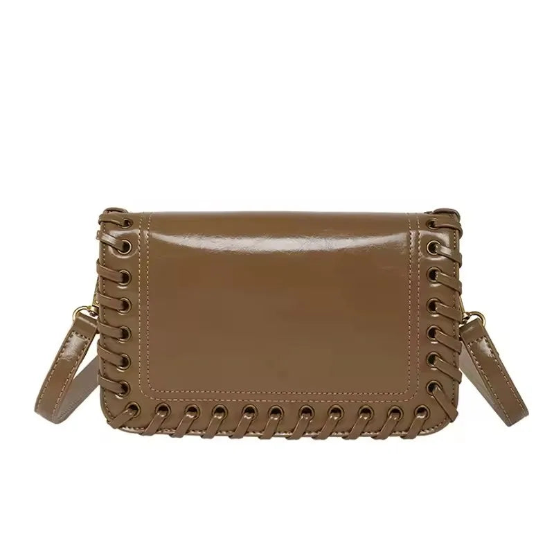 Solid Color Flip Crossbody Bag For Women Small Handbag Women Fashion Designer Bags PU Leather Shoulder Bag Female Purses